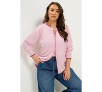 Yours Curve Pink Scallop Edge Cardigan - Women's - Plus Size Curve