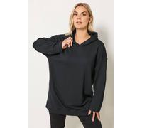 Yours Curve Seam Detail Hoodie - Women's - Plus Size Curve Black