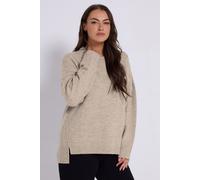 Yours Women's Seam Detail Jumper in Light Beige | Size: 22-24 Yours Light Beige 22-24