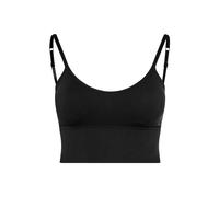 Yours Curve Seamless Padded Crop Bralette Top - Women's - Plus Size Curve Black