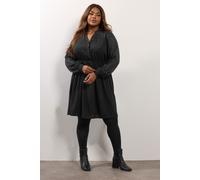 Yours Curve Sequin Notch Neck Mini Dress - Women's - Plus Size Curve Black