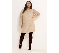 Yours Women's Sequin Embellished Dress in Gold | Size: 26-28 Yours Gold 26-28