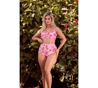 Yours Women's Shell Print Super High Waist Bikini Brief in Pink | Size: 22