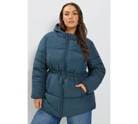 Yours Women's Short Padded Jacket in Blue | Size: 30-32 Yours Blue 30-32