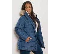 Short Puffer Coat Yours Blue 30-32