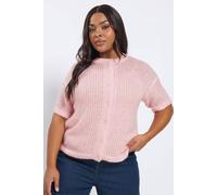 Yours Curve Pink Short Sleeve Cardigan - Women's - Plus Size Curve