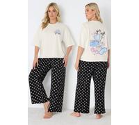 Yours Curve Ivory 'Girls Night' Polka Dot Pyjama Set - Women's - Plus Size Curve