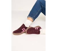 Yours Women's Side Stripe Gum Sole Trainers In Wide E Fit in Burgundy | Size: 9EEE