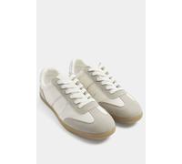 Yours Women's Side Stripe Gum Sole Trainers In Wide E Fit in White | Size: 6E