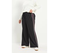 Yours Women's Side Stripe Trousers in Black | Size: 14R Yours Black 14R