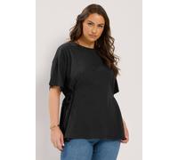 Yours Women's Side Tie T-Shirt in Black | Size: 26/28