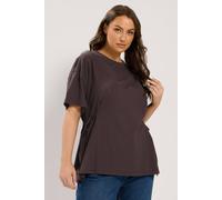 Yours Women's Side Tie T-Shirt in Brown | Size: 26/28