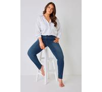 Yours for Good Curve Blue Skinny Stretch Ava Jeans - Women's - Plus Size Curve