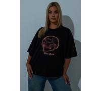 Yours Women's Skull Graphic T-Shirt in Black | Size: 14 Yours Black 14