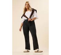Yours Women's Slim Barrel Jeans in Black | Size: 28