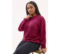 Yours Women's Soft Knitted Jumper in Dark Pink | Size: 18-20 Yours Dark Pink 18-20
