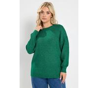 Yours Women's Soft Knitted Jumper in Green | Size: 22/24