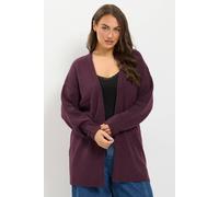 Yours Women's Soft Touch Cardigan in Burgundy | Size: 18-20 Yours Burgundy 18-20