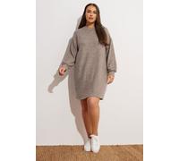 Yours Women's Soft Touch Jumper Dress in Brown | Size: 20 Yours Brown 20