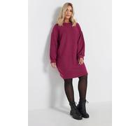 Yours Women's Soft Touch Jumper Dress in Dark Pink | Size: 20 Yours Dark Pink 20