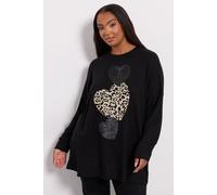 Yours Women's Soft Touch Jumper in Black | Size: 26-28 Yours Black 26-28