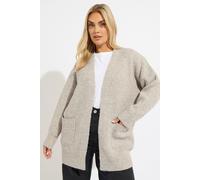 Yours Women's Soft Touch Knitted Cardigan in Light Brown | Size: 30-32 Yours Light Brown 30-32