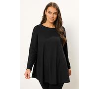Yours Women's Soft Touch Long Sleeve Top in Black | Size: 20 Yours Black 20