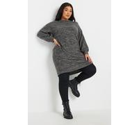 Yours Curve Soft Touch Mini Jumper Dress - Women's - Plus Size Curve Grey