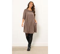 Yours Women's Soft Touch Pocket Swing Dress in Natural | Size: 22-24 Yours Natural 22-24