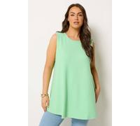 Yours Curve Green Soft Touch Swing Vest Top - Women's - Plus Size Curve