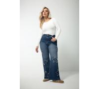 Yours Women's Star Embroidered Jeans in Indigo | Size: 22S Yours Indigo 22S
