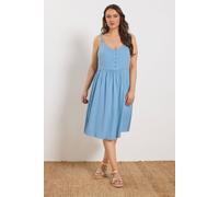 Yours Women's Strappy Midi Sundress in Light Blue | Size: 18