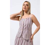 Yours Women's Strappy Waistcoat Top in White | Size: 10