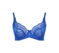 Yours Women's Stretch Lace Underwired Balcony Bra in Cobalt | Size: 40F