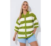 Yours Women's Stripe Boxy Knitted Shirt | Size: 18-20 Yours Multicolor 18-20