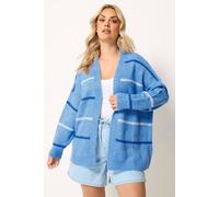 Yours Curve Stripe Cardigan - Women's - Plus Size Curve Blue