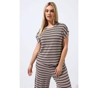 Yours Women's Stripe Ribbed T-Shirt | Size: 18