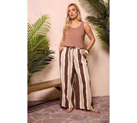 Yours Women's Stripe Wide Leg Trousers | Size: 22/24