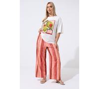 Yours Women's Striped Wide Leg Trousers | Size: 12 Yours Multicolor 12