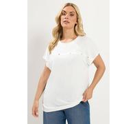 Yours Curve Stud Grown-On Sleeve T-Shirt - Women's - Plus Size Curve