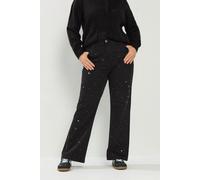 Yours Curve Studded Wide Leg Jeans - Women's - Plus Size Curve Black