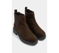 Yours - Brown Suede Chelsea Boots In Wide E Fit - Women's