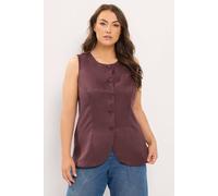 Yours Women's Suedette Waistcoat in Burgundy | Size: 12