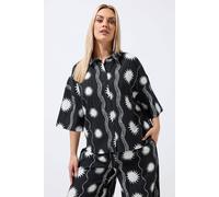 Yours Women's Sun Crinkle Shirt in Black | Size: 16 Yours Black 16