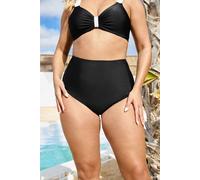Yours Women's Super High Waisted Tummy Control Bikini Briefs in Black | Size: 38-40 Yours Black 38-40