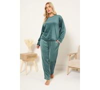 Yours Women's Super Luxe Pyjama Set in Green | Size: 30-32 Yours Green 30-32
