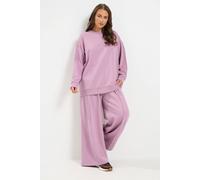 Yours Women's Sweatshirt & Jogger Set in Light Pink | Size: 10/12R