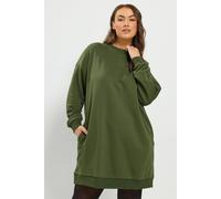 Yours Women's Sweatshirt Mini Dress in Green | Size: 20