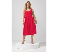 Yours Women's Sweetheart Skater Dress in Bright Pink | Size: 20