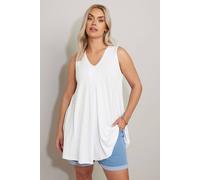 Yours Women's Swing Vest Top in White | Size: 16 Yours White 16